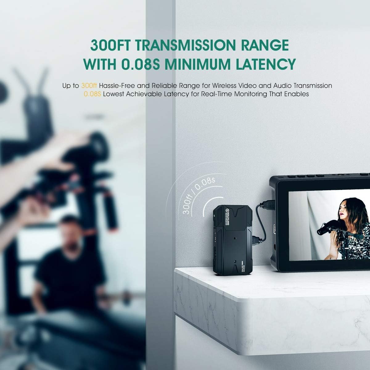 Hollyland Mars 300 Pro [Enhanced Edition] Wireless HDMI Video Transmission System for DSLR Mirrorless Camera Gimbal Stabilizer, with HDMI Cable Kit : Camera & Photo
