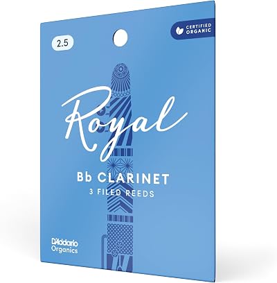 D'Addario Organic Royal Bb Clarinet Reeds 2.5 Strength 3-Pack