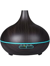 VicTsing 300ml Essential Oil Diffuser, Wood Grain Ultrasonic Aroma Cool Mist Humidifier for Office Home Bedroom Baby Room Study Yoga Spa