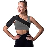 Ynyjzz Shoulder Brace for Women, Shoulder Compression Sleeve, Adjustable and Can be Worn Under Clothes, Rotator Cuff for Pain Relief (Right shoulder women)