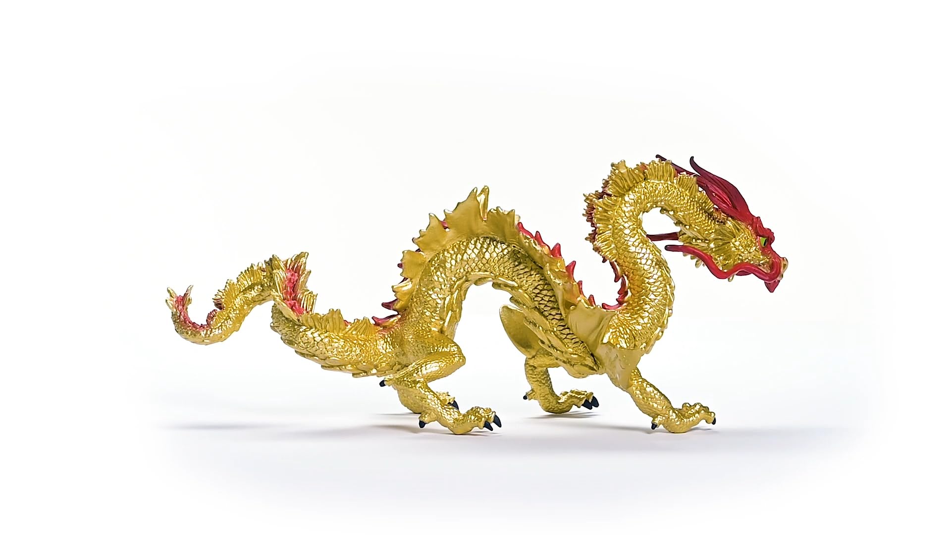 schleich ELDRADOR Creatures | Mondneujahrsdrache 72206 | detailgetreue Drachenfigur | Glücksbringer in Gold mit roten Akzenten | Drachen Spielzeug ab 7 Jahren | 29 x 12 x 12 cm | exklusiv bei Amazon 4