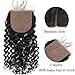 Sent Hair 4x4 Silk Base Lace Closure with Baby Hair Free Part Curly Wave Human Hair Closure Bleached Knots Brazilian Virgin Hair Natural Color 14 inch