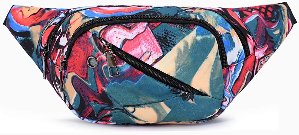 ZOORON Fanny Pack for Women,Waist Bag Pack with Adjustable Strap,Running Hiking Cycling Traveling Workout Casual Hip Bum…