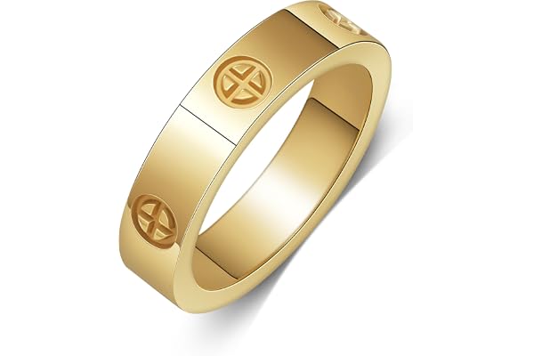 Yifnny Love Rings, Stainless Steel Couple Rings Rose Gold Love Friendship Ring fashion Silver Cross Ring Promise Rings Women