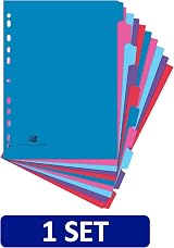 Oxford Campus A4 10-Part Dividers Multi-Coloured Tabs for Binders view 3
