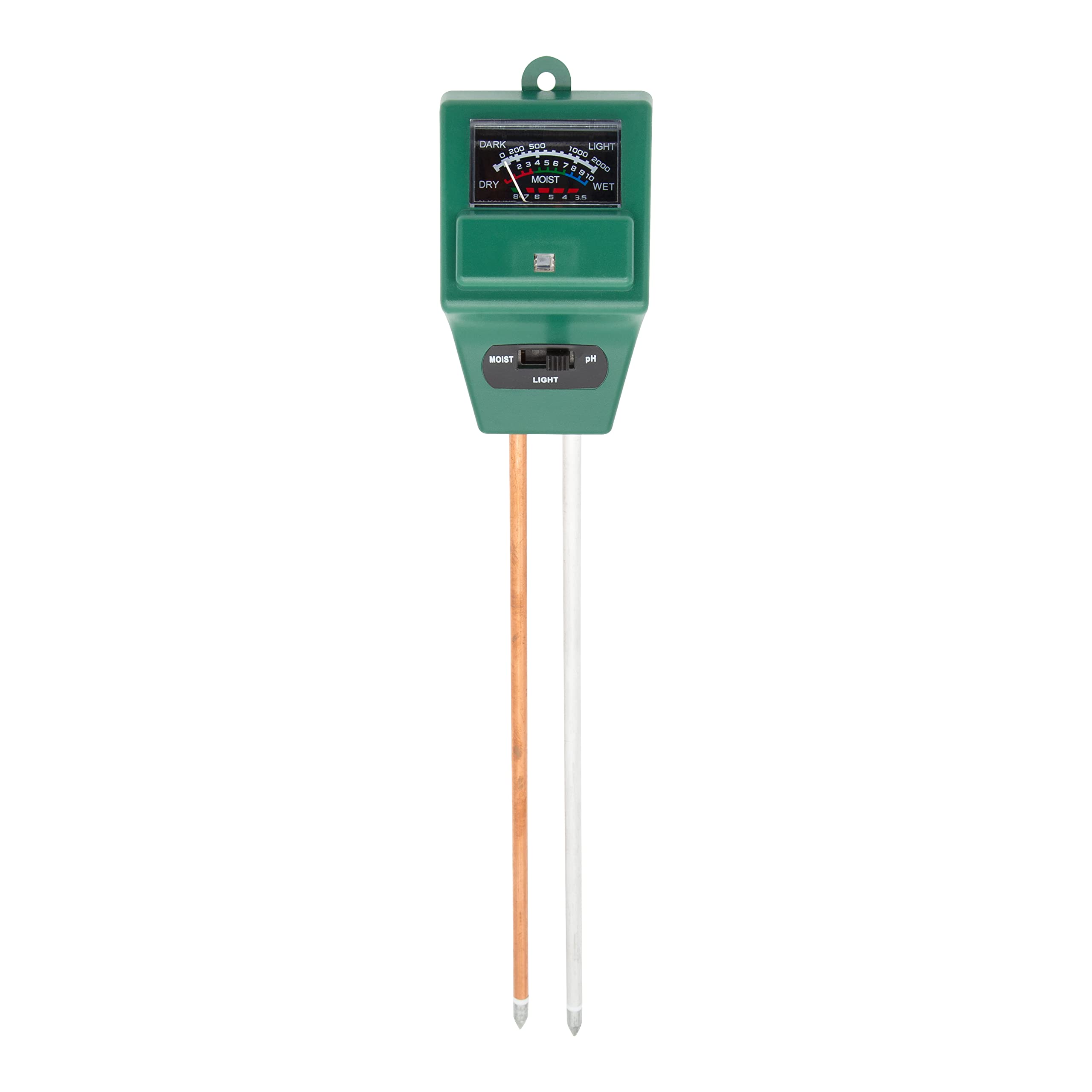 GardenKraft 10669 3-in-1 Soil Testing Kit/pH, Moisture & Light Meter For Soil/Quick & Accurate Soil Analysis/Works in Gardens, Lawns, Farmland & Plant Pots