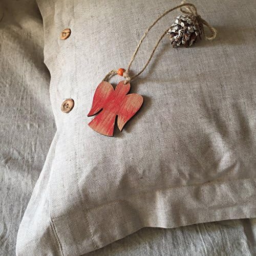 Oxford sham with flanges, made of natural linen, different size options, in white or natural linen color
