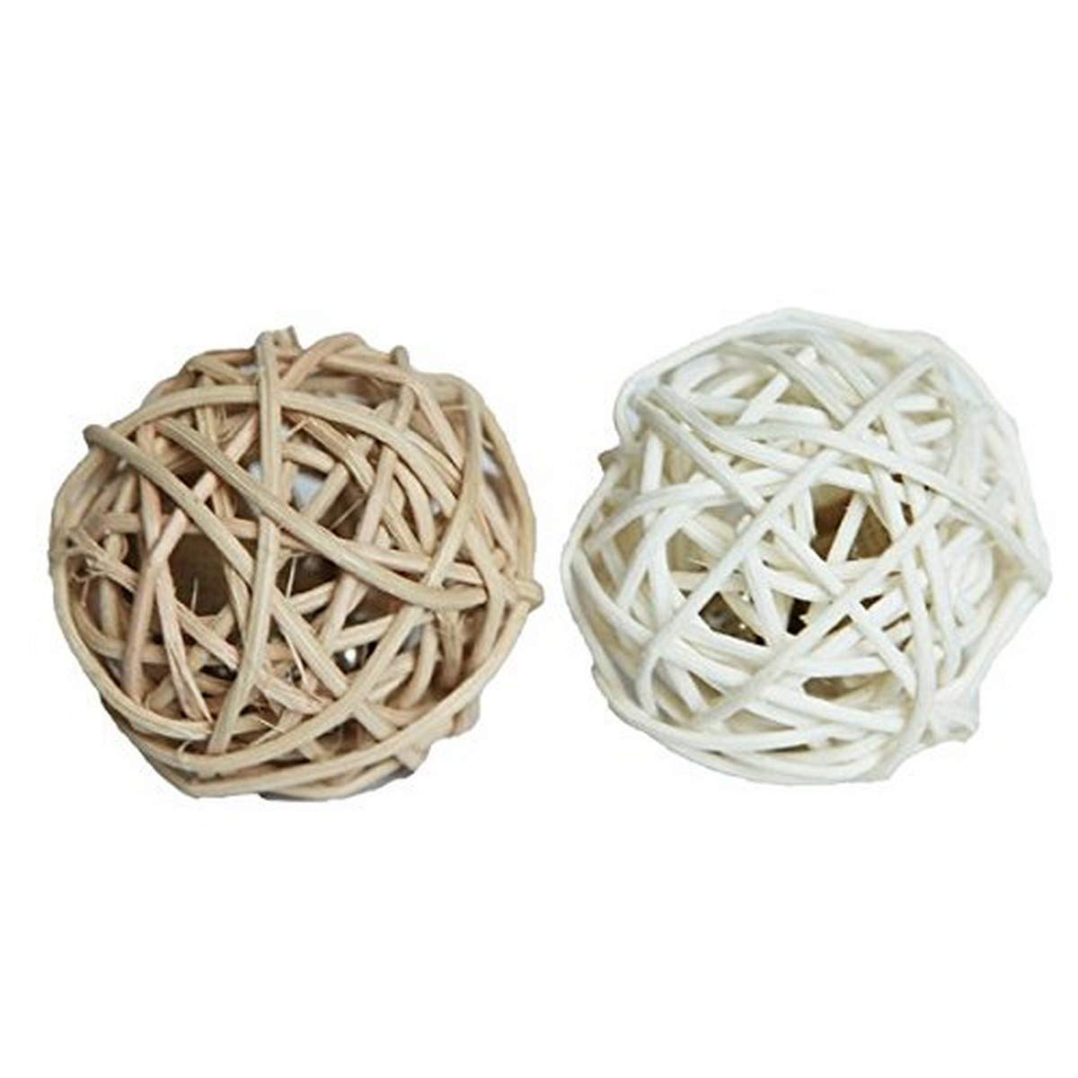 Rosewood Silvervine Cat Toy – Pack of 2 Rattan Balls with Natural Silvervine – Catnip Alternative – Promotes Play, Exercise and Healthy Behaviour – Interactive Toys for Indoor & Outdoor Cats