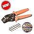 IWISS Dupont Professional Pin Compression Ratcheting Modular Insulated Terminal Crimper Pin Crimping Tool 2.54mm 3.96mm 28-18AWG 0.5-1.0mm2 with Wire-electrode Cutting Die--Orange Handle ONLY!!!
