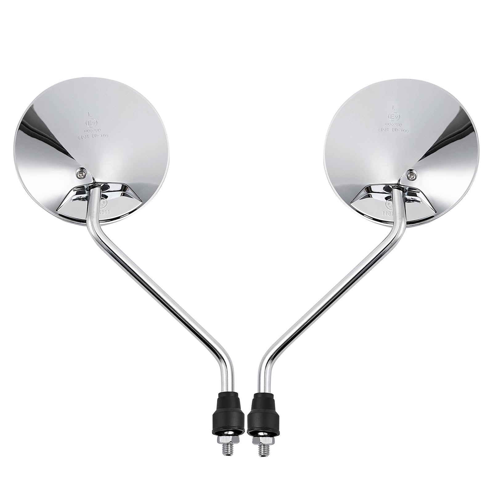 Photo 1 of Mokuo Motorcycle Rearview Mirror in Aluminium Alloy Material with 10MM Bolt Fit for Most Motocycle Dirt Bike Scooter Moped, Silver Color