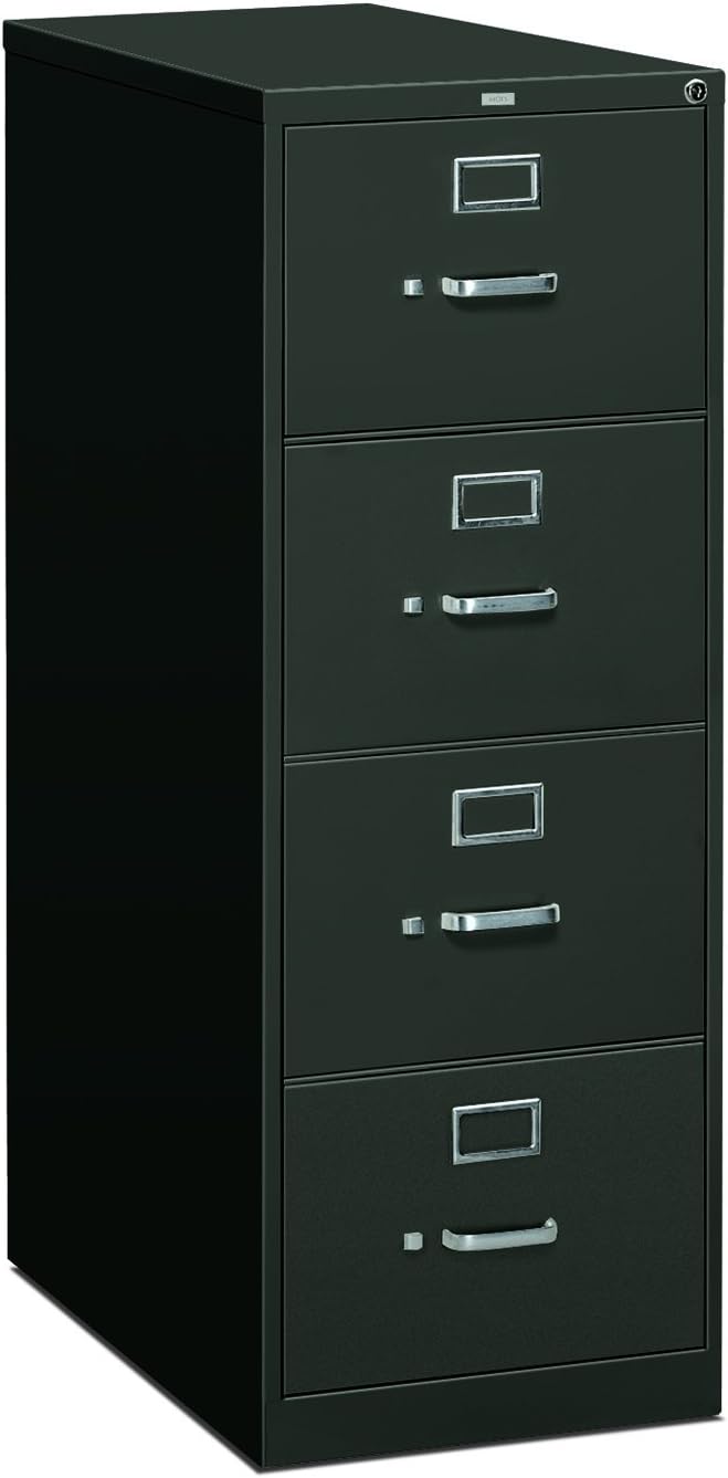 Amazon Com Hon 4 Drawer Filing Cabinet 310 Series Full Suspension Legal File Cabinet 26 1 2 Inch Drawers Charcoal H314c Furniture Decor