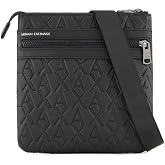 Armani Exchange Men's Liam Flat Crossbody Bag, Black, One Size