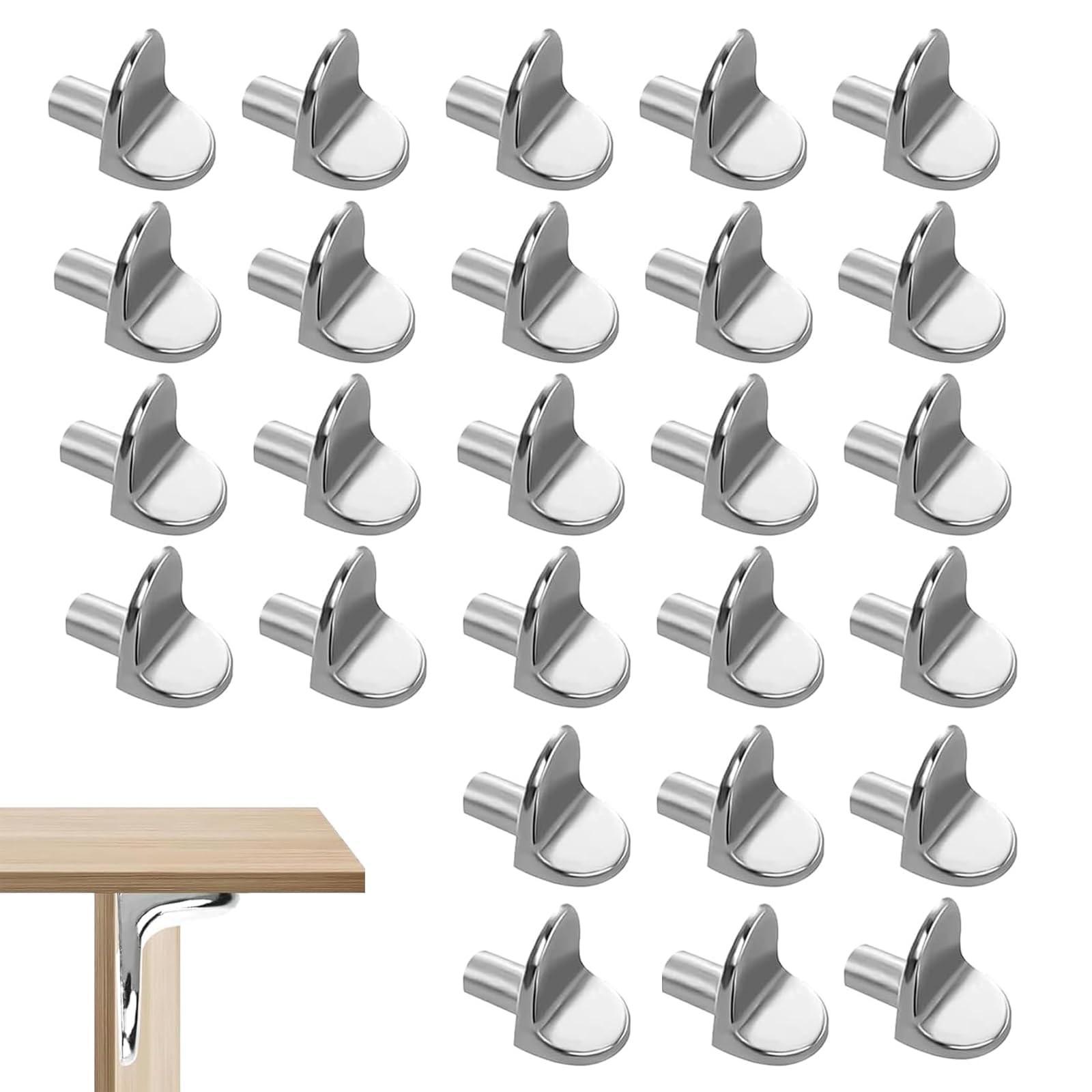 40PCS L Shaped Shelf Support Pegs, 5mm Metal Shelf Support Pegs, Wardrobe Shelf Pegs for Furniture Kitchen Cabinet Bookcase Closet Wardrobe Cupboard Wood Glass Shelves Supports