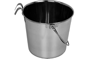 Advance Pet Products Heavy Stainless Steel with 2 Hook Bucket, 1 Quart Flat
