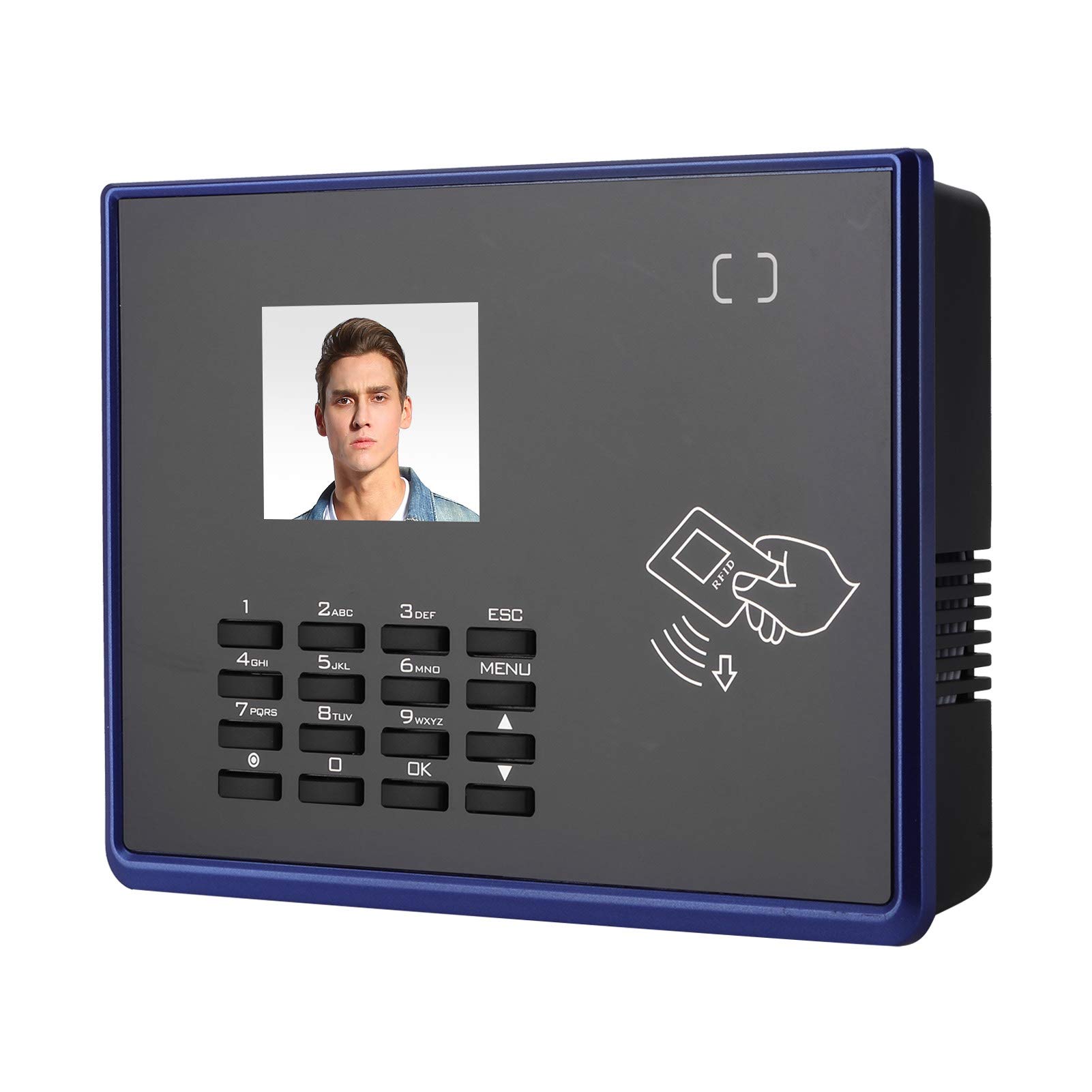 Time Attendance Machine, 125KHz RFID 2.4in TFT USB Card & Password Access Control System(UK)
