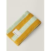 WENSHUO Autumn Citrus Striped Hand Towel,100% Combed Cotton,Soft Absorbent | Zero-twist construction. Gentle on skin. Chic decor aesthetic. Easy care, fade-resistant, machine washable. 29x13", 1-pk