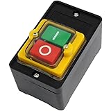 BVPOW Motor Start Stop Push Button Motor On Off Switch with Surface Waterproof Dustproof Box Mount KAO-5H 10A AC 220/380V