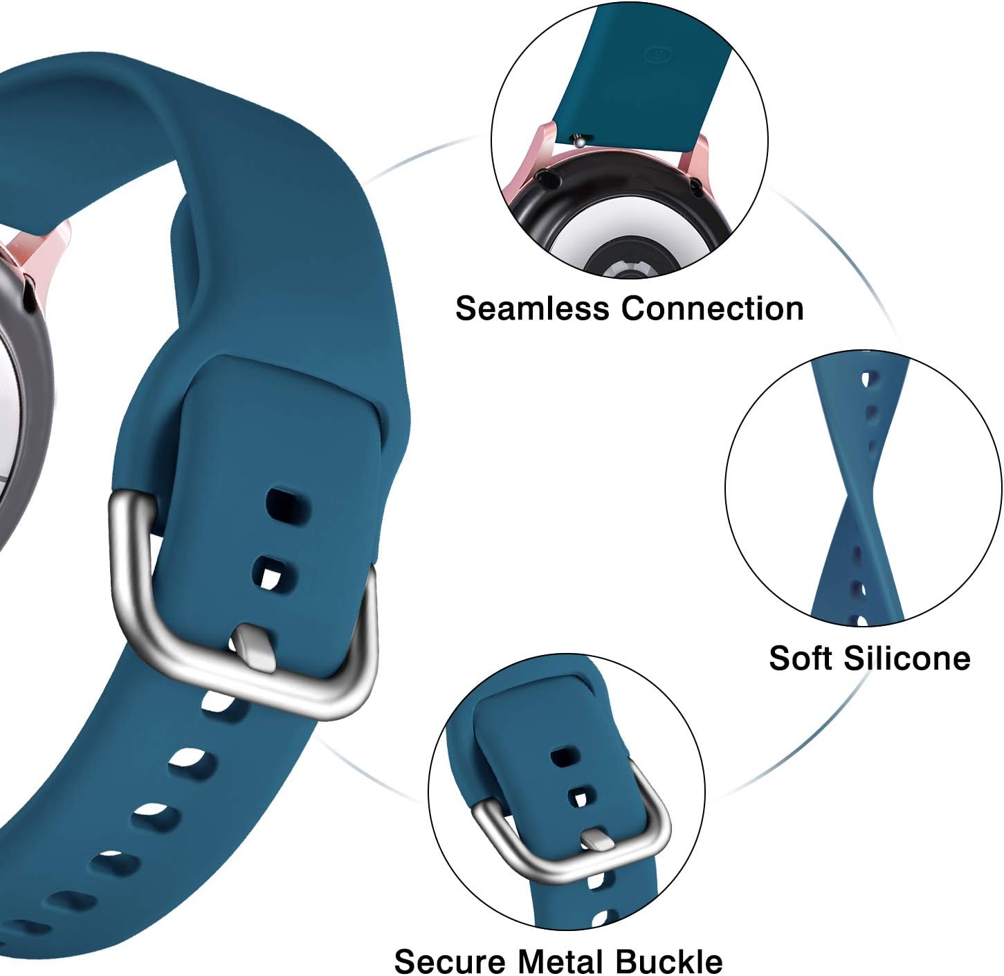 Dirrelo Sport Strap Compatible With Samsung Galaxy Watch Active/Active 2 40mm/44mm - Image 3