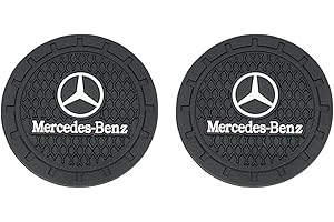 AUTSOP Car Cup Coasters for Mercedes Benz A C E S Class GLA GLC GLE GLK GLS CLA CLS SLK AMG Accessories,Recessed Silicone Anti Slip Cup Holder Coaster Interior Accessories 2.75in 2Pack