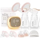 NCVI 8782 Pro Electric Breast Pump 4400mAh Battery with Night Light for Mom | Portable &amp; Rechargeable, 4 Modes &amp; 9 Levels, LED Display, Easy Clean, 15-20 Session, 8 Flanges, Breastmilk Bags, Nursing Pads