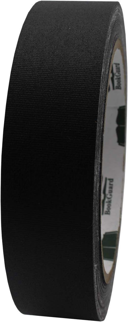 1" Black Colored PremiumCloth Book Binding Repair Tape 15 Yard Roll