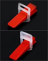 QWORK 100Pcs Reusable Tile Leveling Wedges for Wall Floor Spacing Tool Plastic view 5