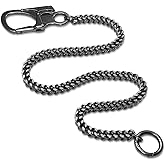 Ahiller Punk Stainless Steel Wallet Chain for Men Women,Heavy Duty Key Chains with Double Locking Security Key Carabiner Clip