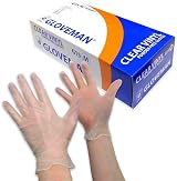 Gloveman Clear Vinyl Gloves Medium – Disposable Powder-Free Latex-Free 100