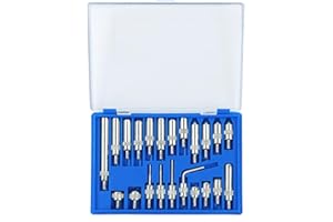 HDLNKAK Dial Indicator Extension Set - Metric Dial Indicators Tips 22 Pieces, for Precision Measurement -Dial Gauge Indicator with Extension, Tips, and Tools, Essential Tools for Dial Indicators