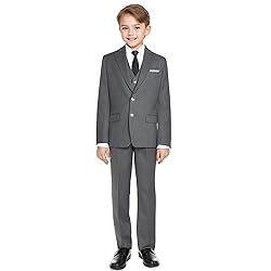 Marvelous World Boys Grey Slim Fit Suits Set Formal
