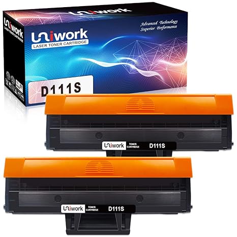 Uniwork D111S Toner Ersatz für Samsung MLT-D111S Kompatibel mit Samsung Xpress M2020 M2020W M2022 M2022W M2026 M2026W SL-M207