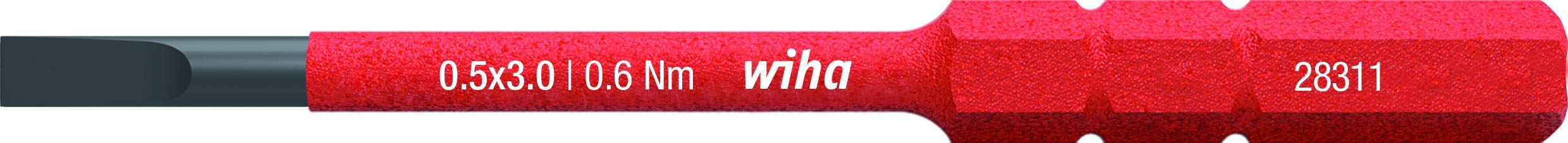 Wiha 2831 slimBit Electric 3,0 x 75 mm Schlitz 3.0 Red 283110030