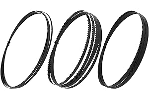 3pcs 93-1/2 Inch Bandsaw Blades Assortment, 1/2" 1/4" 1/8" Wide Band Saw Blades for Woodworking Compatible with Delta Grizzly