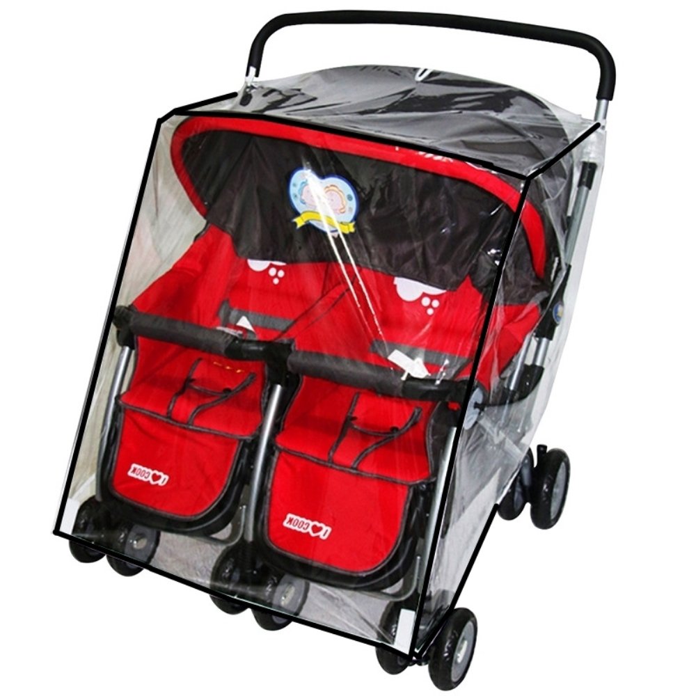 hauck double buggy rain cover