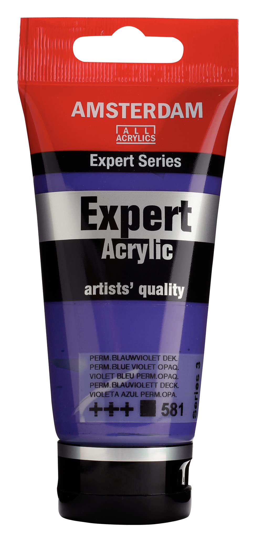 Amsterdam Expert Series Acrylic Paint - Permanent Blue Violet 581 - Opaque - 75 ml Tube - Artist Quality - High Pigment Concentration