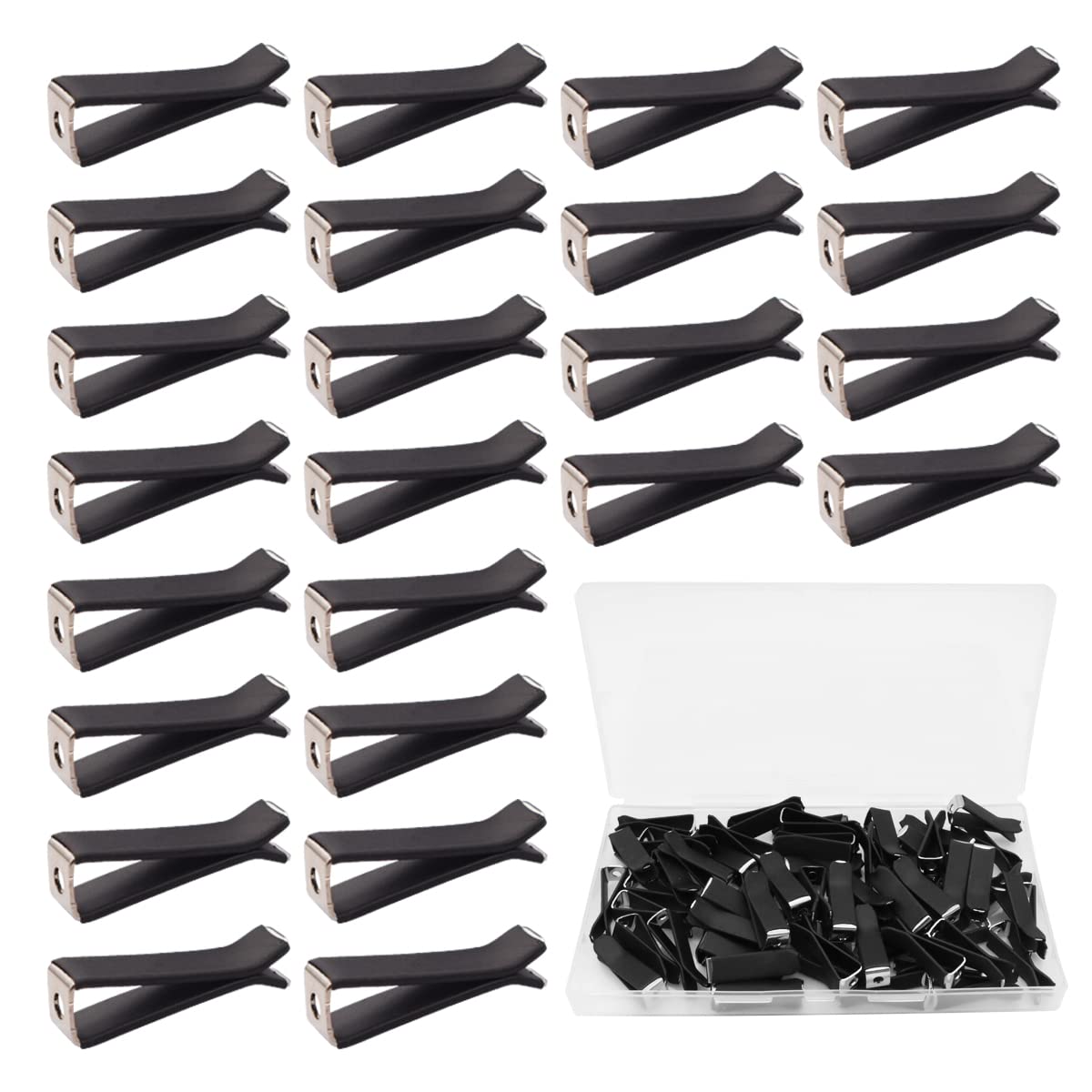 Photo 1 of Dianrui 40PCS Black Square Head Car Vent Clips, 9mm Auto Air Conditioner Outlet, Air Freshener for Car Office Home