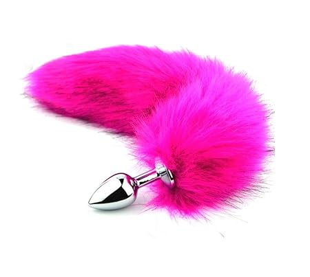 OnundOn Edelstahl Fuchsschwanz Anal Plug BDSM Cosplay Buttplug Ø 40mm