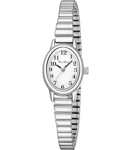 Women\'s Silver Analog Quartz Solid Cavatina Pearl Dial Oval Classic Wrist Watch Timex, Women main image 4