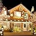 Solar String Lights QIAYA 120 LEDs Starry String Lights Deck lights for Outdoor Gardens Homes Dancing Christmas Party (Warm White)
