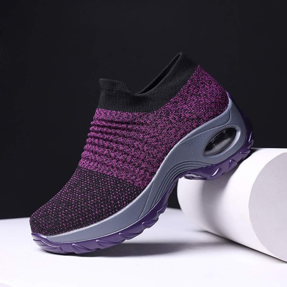  | Women's Walking Shoes Sock Sneakers - Mesh Slip On Air Cushion Lady Girls Modern Jazz Dance Easy Shoes Platform Loafers | Walking