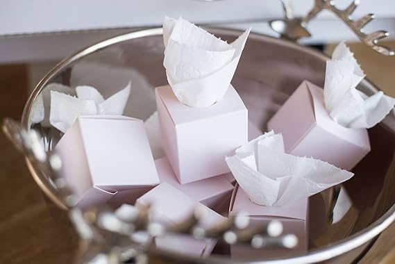 50 Freudentränen Taschentücher Hochzeit -Taschentücher Hochzeit - Gastgeschenke Hochzeit - Geschenkverpackung für die Freuden