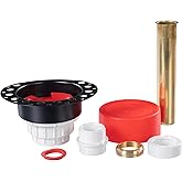OS&amp;B ITD5135 2-Piece PVC Island Tub Drain Rough-In Kit for 8/10-Inch Joists | Connects To 1-1/2- or 2-Inch P-Traps In 8- or 10-Inch Joist Spaces and Includes A PVC Adapter With A Durable Brass Tailpiece