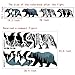 MLM Snow Mountain Forest Silhouette Polar Bear Wall Sticker Animal Wall Decal for Living Room Porch Children Bedroom Study Classroom Nursery Kids Room Décor (Bear)