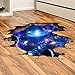 Provone Blue Purple Galaxy Wall Decals , Removable Sticker,The Art Magic 3D Milky Way Dreamscape Home Decor (A Blue Purple Galaxy)