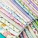 flic-flac Quilting Fabric Squares 100% Cotton Precut Quilt Sewing Floral Fabrics for Craft DIY (4 x 4 inches, 240pcs)