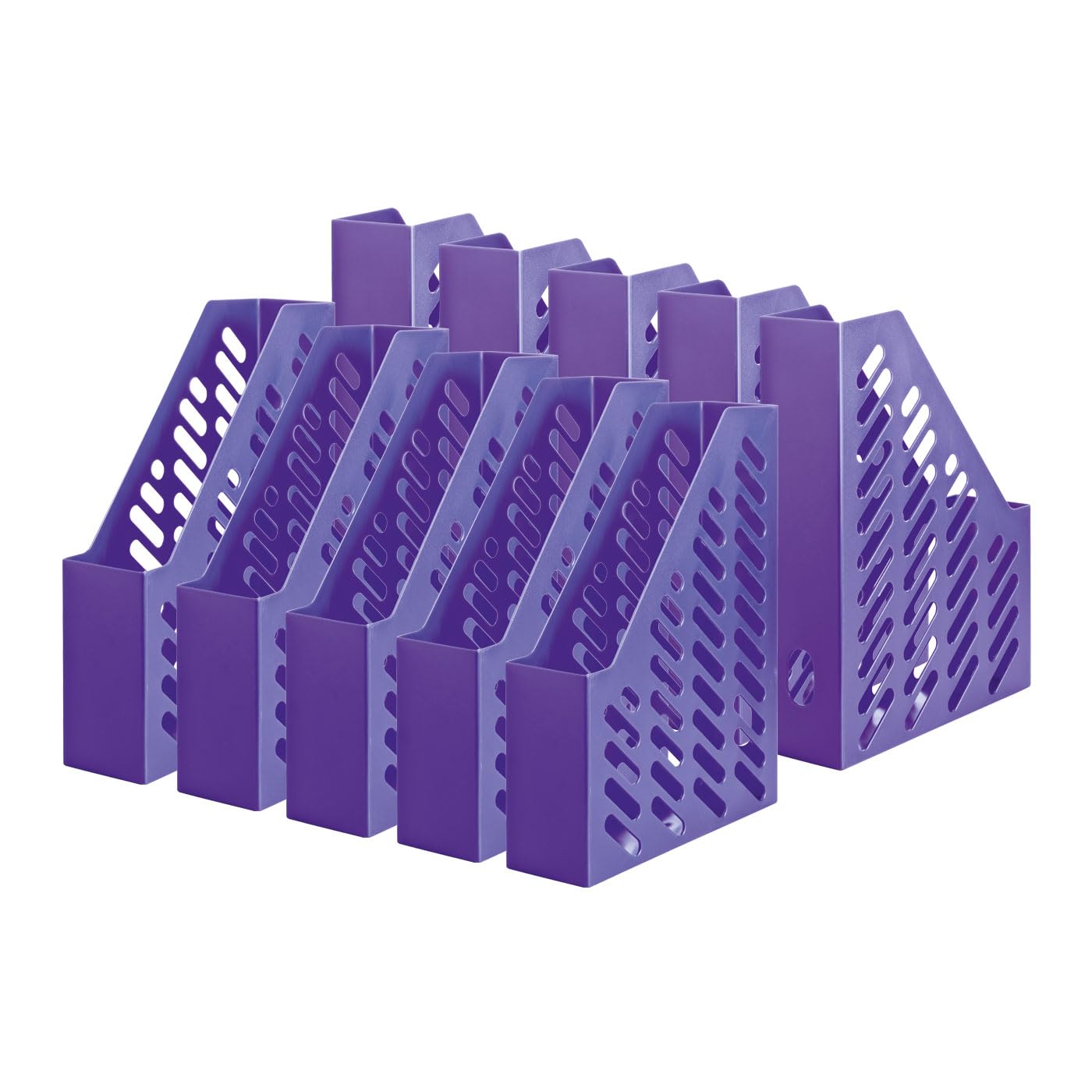 HAN 1601-57, KLASSIK magazine file. Classic, contemporary design, functional, high-quality and trendy, pack of ten, Trend Colour purple