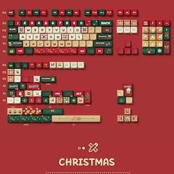 Christmas Theme keycaps 158 Key PBT keycaps MDA