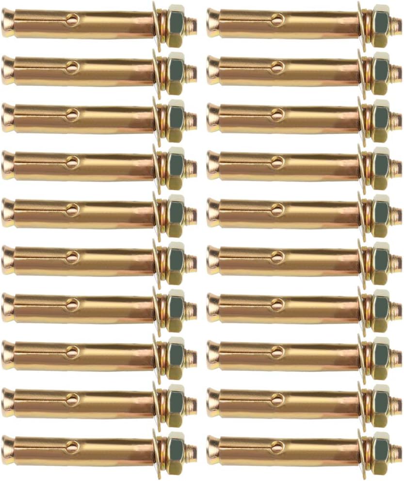 ZEVONDA Expansion Bolts - Metal External Expansion Bolt Nut Sleeve Anchor, M650 / 20 Pieces