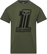 Harley-Davidson Men's Dark Trait Short Sleeve Crew-Neck T-Shirt, Military Green