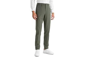 CRZ YOGA Men's All Day Comfy Golf Pants - 28"/30"/32"/34"/36" Quick Dry Lightweight Work Casual Trousers with Pockets